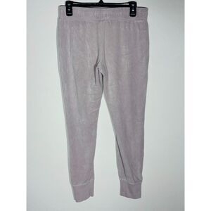Victoria’s Secret PINK Velour Jogger Sweatpants Small Lavender Logo Trim